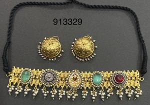 Joyería Bohemia antigua oxidada chapada en oro Tribal joyería étnica collar pendiente Punk conjunto de joyería para mujeres niñas - Product Image 6