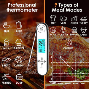 Termometer Digital Profesional dengan <span class=keywords><strong>Probe</strong></span> Lipat untuk Memasak Daging Cairan Dapur Restoran IP66 Tahan Air LCD Bacaan Instan - Product Image 4