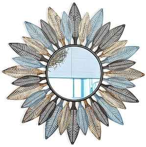 Miroir mural de décoration pour la maison et le jardin, design classique à feuilles, cadre de miroir artisanal, finition personnalisée, miroir mural au prix le plus bas - Product Image 1