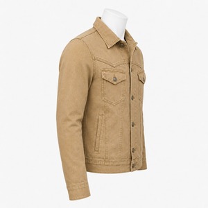Chaqueta de Mezclilla Lavada para Hombre, Tela de Algodón Premium, Acabado Vintage, Ajuste Cómodo, Construcción Duradera, Ideal para Uso Casual - Product Image 3