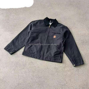 Blouson en jean unisexe Detroit J97 pour homme, style délavé, 100 % coton, coupe ample avec fermeture éclair, idéal pour l'automne - Product Image 3