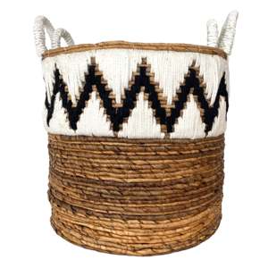 Cesta de Almacenamiento de Mimbre - Cesta de Fibra de Plátano Tejida a Mano para Organización - Product Image 1
