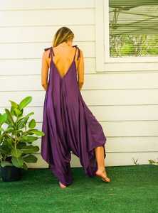 Combinaison de yoga vintage pour femme, coupe ample élégante, taille haute, bretelles spaghetti, écologique et respirante, 100 % coton – Collection 2023 à succès - Product Image 3