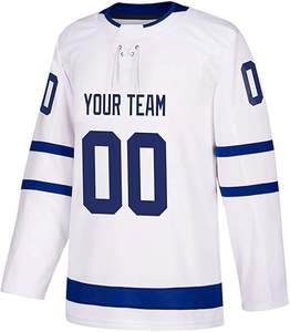 Logotipo bordado de alta calidad, camisetas de hockey sobre hielo de equipo personalizado, camiseta de hockey sobre hielo sublimada de poliéster 100% - Product Image 3