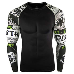 Hombres logotipo personalizado BJJ Rash Guard MMA sublimado estiramiento fabricado industrialmente desgaste de artes marciales - Product Image 5