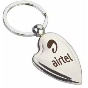 Most Demanded Custom Engraved Heart-Shaped Leather Keychain Metal Material for Promotional Gifts & Souvenirs Factory Price India - Product Image 3