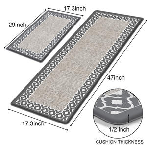 Tapis de protection de sol moderne en cuir PVC antidérapant et anti-fatigue, avec base en caoutchouc SBR, facile à nettoyer, imperméable et amorti - Product Image 6