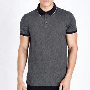 Camiseta de polo de golf con patrón sólido de estilo informal para hombre con manga corta de secado rápido, camiseta de Jersey personalizada al por mayor - Product Image 4