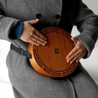 Walter W-02 Cajon de voyage, bongo plat, tambour à main portable en bois d'acajou, instrument de percussion couleur naturelle avec sac de transport