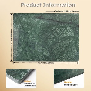 เขียงหินอ่อนสีเขียวสำหรับใช้ในห้องครัวถาดตัดและเสิร์ฟที่ทันสมัยเหมาะสำหรับทำอาหารอบชีสและตกแต่งบ้าน - Product Image 6