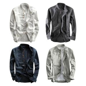 Camisas de Hombre 2023 Moda Camisa Vaquera de Mezclilla para Hombre Camisas Casuales de Manga Larga de Algodón para Otoño - Product Image 5