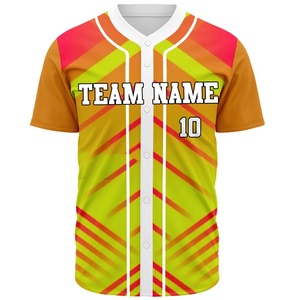 Button Up Breathable Baseball Jersey Softball Uniform Team Wear Shirt Wholesale Set Comfortable Jersey for Players & <b>Coaches</b> - Product Image 1