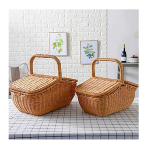 Paniers de rangement en rotin tissés à la main Organisateur esthétique et pratique Service personnalisé Fabriqué au Vietnam - Product Image 3