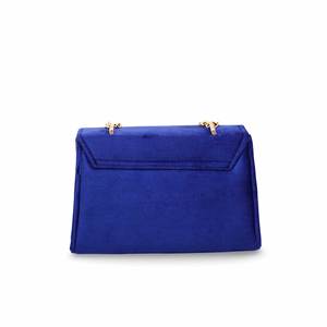Bleu Vintage femmes décontracté sac à bandoulière P54159 poignée unique fermeture à glissière bouton fermeture toile Polyester doublure lettre imprimer - Product Image 1