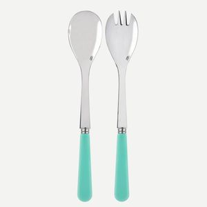 Ensemble de serveurs à salade écologiques en acier inoxydable compact pour les repas de fête, les repas en famille et l'utilisation en cuisine - Product Image 1