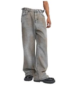 Pantalones Vaqueros Anchos de Mezclilla con Lavado Ácido para Hombre, Diseño Unisex, Estilo Recto, Logotipo Personalizado Bordado, la Mejor Moda Urbana - Product Image 4