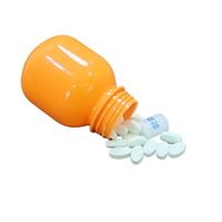 Flacon pharmaceutique cylindrique en PET de haute qualité avec bouchon à ouverture facile 100CC 36mm 20g pour pilules de vitamines et gommes