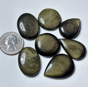 หินออบซิเดียนสีดำประกายทองคุณภาพสูงธรรมชาติ คริสตัลบำบัด แร่ธาตุ หินพลอยคุณภาพดีที่สุด - Product Image 3