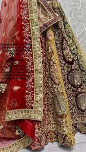 Lehenga Choli nupcial en varios colores Kali Combinación con dos dupatta - Product Image 6