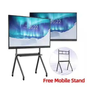 55/65/75/86/105/110 inch LCD display meeting digital interactive whiteboard school teaching education electronic 4k smart board