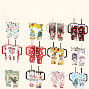 <span class=keywords><strong>K21</strong></span> Nouveau Joyeux Noël Motif Voiture Tasse Gobelets 40oz En Acier Inoxydable Noël Bonhomme De Neige Flocon De Neige Arbre Tasses À Café pour Cadeaux - Product Image 2