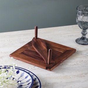 Porta Servilletas de Madera Hecho a Mano, Diseño Moderno, Forma Cuadrada, Duradero, la Mejor Calidad, Color y Tamaño Personalizables, para Hogar, Hotel, Restaurante - Product Image 3