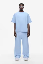 T-shirt unisexe personnalisé coupe ajustée en coton pur épais anti-boulochage pour design vierge - Product Image 3