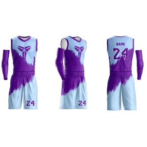 Uniformes de basket-ball personnalisés pour hommes, tissu polyester respirant, shorts en jersey, entraînement estival, impression sérigraphique, étiquette - Product Image 3