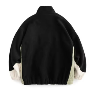 แจ็กเก็ตขนแกะ Sherpa สำหรับผู้ชายมีซิปเต็มปกสูงให้ความอบอุ่นความสบายและสไตล์ทันสมัยสำหรับกลางแจ้งฤดูหนาว - Product Image 3