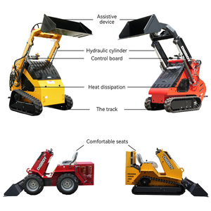 Nhà Máy Giao hàng nhanh CE EPA multu chức năng <span class=keywords><strong>Ride</strong></span>-<span class=keywords><strong>on</strong></span> xi lanh thủy lực bánh ổ đĩa ghế DIESEL Mini Skid loader - Product Image 4