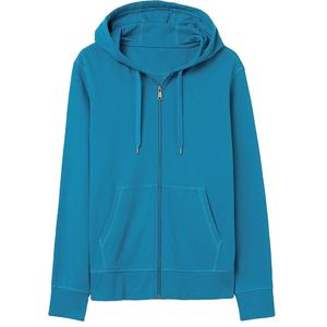 Échantillon gratuit logo personnalisé hommes double fermeture éclair surdimensionné poids lourd 500 gsm sweat à capuche zippé - Product Image 1