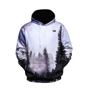 Alta calidad logotipo personalizado pulóver cálido Sudadera con capucha de gran tamaño de tela de poliéster hombres de impresión Sudadera con capucha al por mayor - Product Image 2