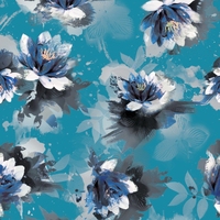 Tissu en polyester Koshibo Crêpe à motifs floraux personnalisés, imprimé numériquement, pour robes de mariée au Canada et aux États-Unis, et hauts de créateur