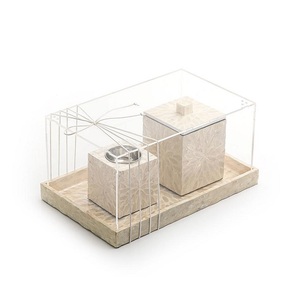 Maravilloso quemador de incienso Bakhoor Mubkhar de madera y nácar Mabkhara con cubierta de acrílico - Product Image 1