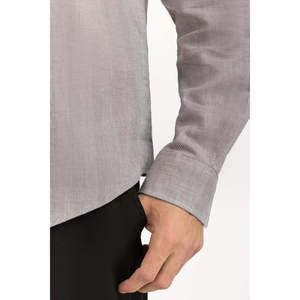 เสื้อเชิ้ตผู้ชายลำลองเนื้อผ้าป๊อปลิน 100% ผ้าฝ้าย ระบายอากาศได้ดี สีพื้นเรียบง่าย เหมาะสำหรับธุรกิจ - Product Image 5