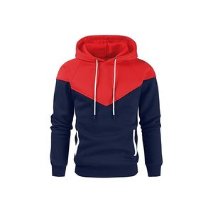 Sweat-shirts à capuche personnalisés pour hommes, couleur contrastée unie, saison hivernale, polyester/coton, polaire, écologiques, respirants - Product Image 5