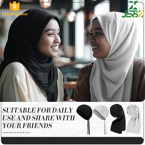 JERSIZ Pañuelos Hijab de Modal y Gasa Sólidos Personalizados OEM para Mujer, Chal Fluido Suave Transpirable de Secado Rápido, Envoltura Musulmana Personalizada - Product Image 2