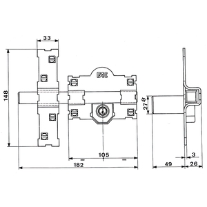 Serratura Fac 101-l/105-p, con chiave unificata - Product Image 2