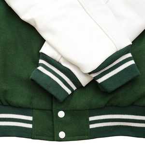 Sustainable Men College Varsity Jacket Breathable and Comfortable Cotton <b>Fabric</b> Custom Embroidery Logo Baseball Jacket for Men - Product Image 5