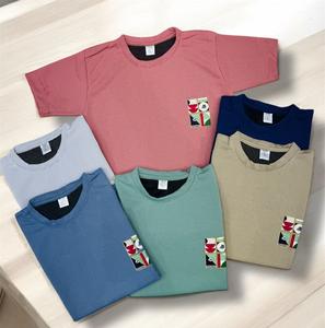 Media camiseta de ajuste regular de moda para hombres con material Dotnet de punto elástico cómodo de India - Product Image 1