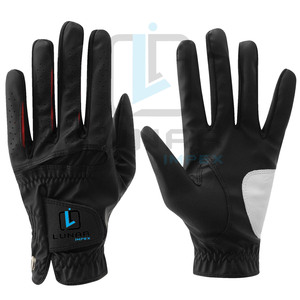 Nuevo personalizado mano izquierda para hombre duradero antideslizante suave Cabretta cuero negro Golf Grip tamaño Regular Touch & Close Strap GUANTES DE Golf - Product Image 3