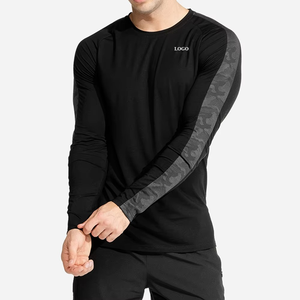 Nueva Camiseta de manga larga de corte regular Active Wear para hombres de buena calidad con logotipo personalizado, camiseta de calle para hombres - Product Image 1