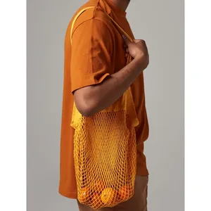 Organic Cotton Mesh Shopper Sustainable Storage <b>Bags</b> for Merchandising - Product Image 6