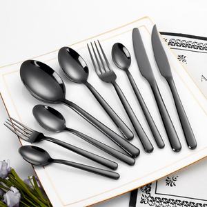 Golden premium grade stainless steel cutlery set suitable for home kitchen restaurant hotel dining and everyday use - Product Image 1