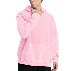 Venta al por mayor personalizado en blanco de peso pesado francés Terry ropa de calle con capucha de gran tamaño esencial bordado Puff impresión sudaderas con capucha para hombres - Product Image 3