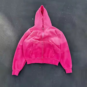 Sweat-shirts à capuche personnalisés pour hommes en coton 100% avec impression tie-dye, lavage à la pierre délavé et coupe ample - Product Image 3