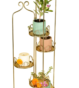 Support de jardinière décoratif fait main en métal design moderne décoration de jardin décoration d'intérieur - Product Image 2