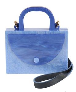 Sac à dîner Diamond Cut Clutch couleur résine époxy Marbre Fini diamant Cut Sac à bandoulière Sac de soirée populaire européen et américain - Product Image 6