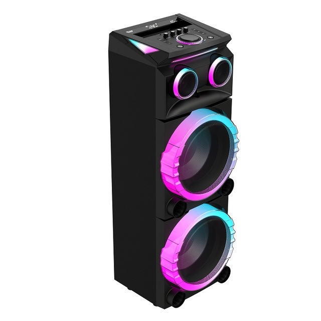 Portable Tower Sound Speaker System Powerful 150 Watts Active Profecional pa De Dual 10 Inch Blue Tooth Speaker with Fm Radio