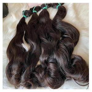 Raw Indian Temple Hair Extensión de cabello crudo Remy Máquina de cabello Trama Máquina de extensión de trama doble Remy Trama Doble - Product Image 1